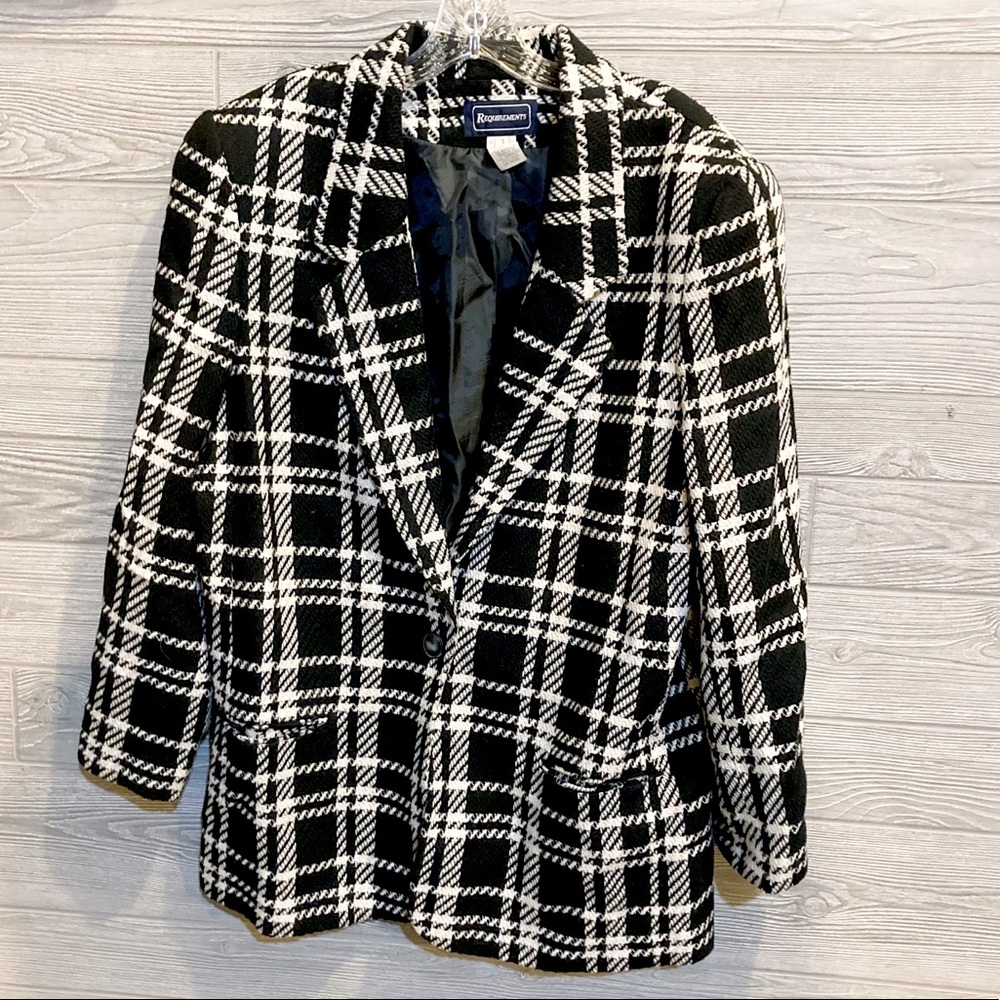 Vintage Plaid Coat / Blazer | Size 12 / 14